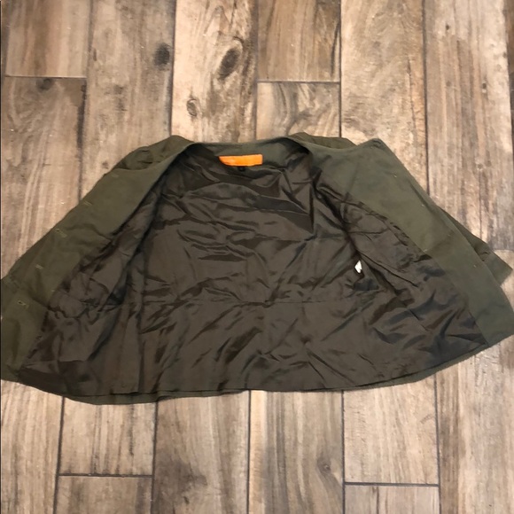Cynthia Cynthia Steffe Army Green Cropped Jacket - Picture 3 of 4